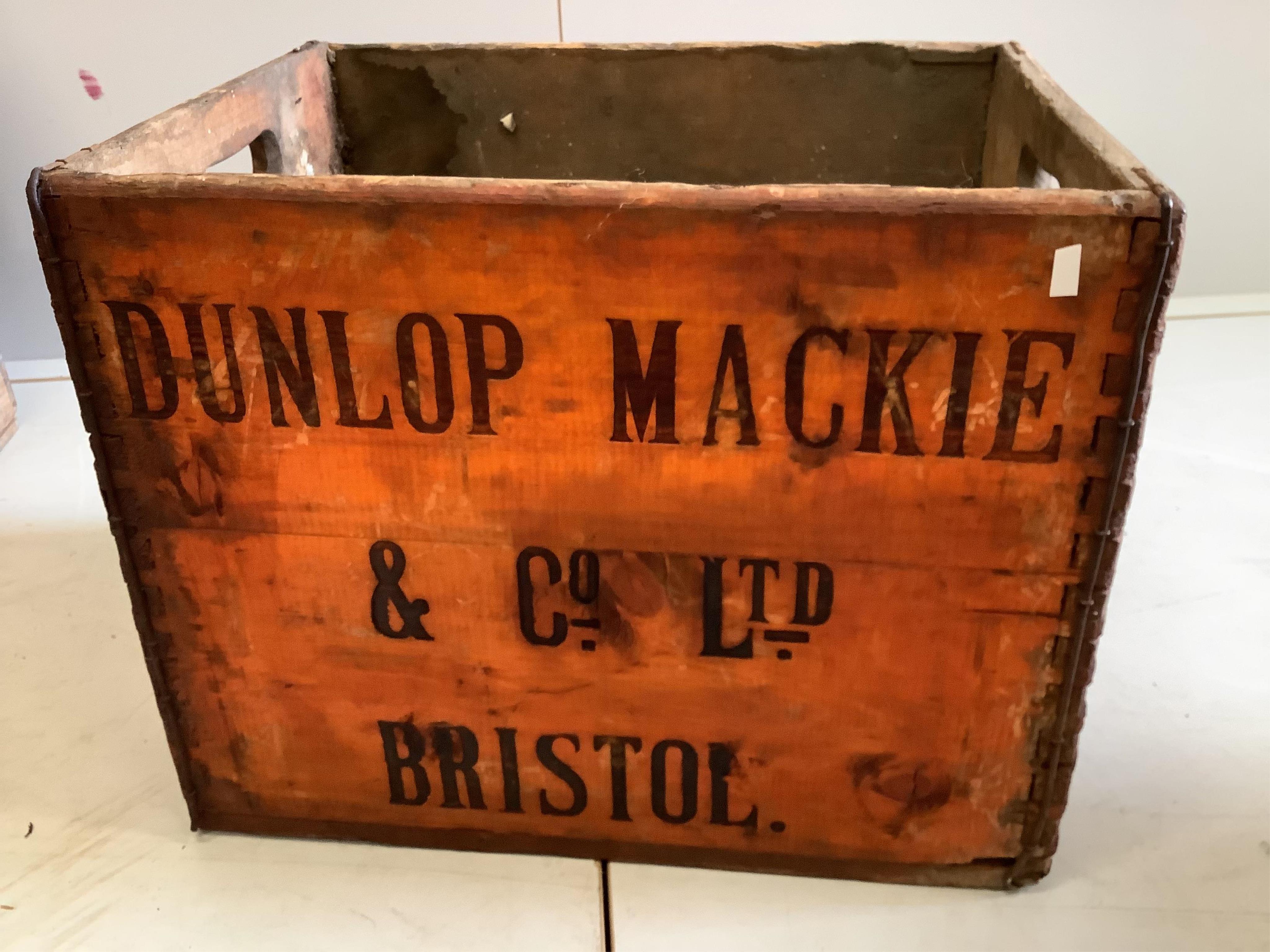 Seven vintage port, whisky and fruit crates, largest width 43cm, height 27cm. Condition - poor